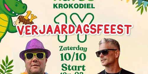 1 jaar kafee Krokodiel Middellerke — muziek in Middelkerke